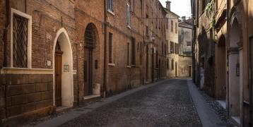 Picture of one of the main streets of the Jewish Ghetto Area in the city center of Ferrara