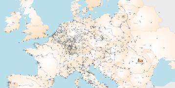 Map of European culture routes