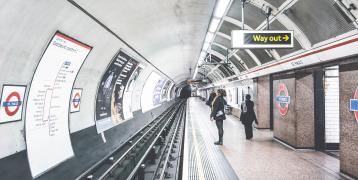 People waiting for the tube in London