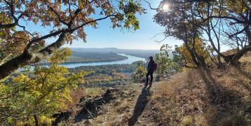 Beautiful views of a natural landscape, with vegetation and a river.