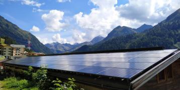 Solar panels on roof